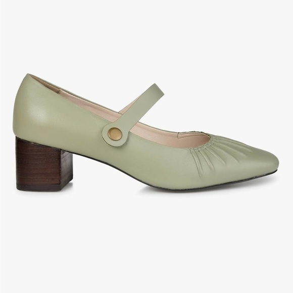 NWT Signature Elegant Green Mary Jane Block Heels size 9.5 - Picture 3 of 7